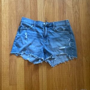 aerie wide leg jean shorts size S